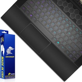 ArmorSuit MilitaryShield Matte Black Metallic Skin Vinyl Wrap for Alienware m16 R1 (16 Inch) - Palmrest & TouchPad