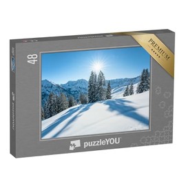 puzzleYOU: Puzzle 48 Pieces Picturesque Allgäu: A Winter Wonderland