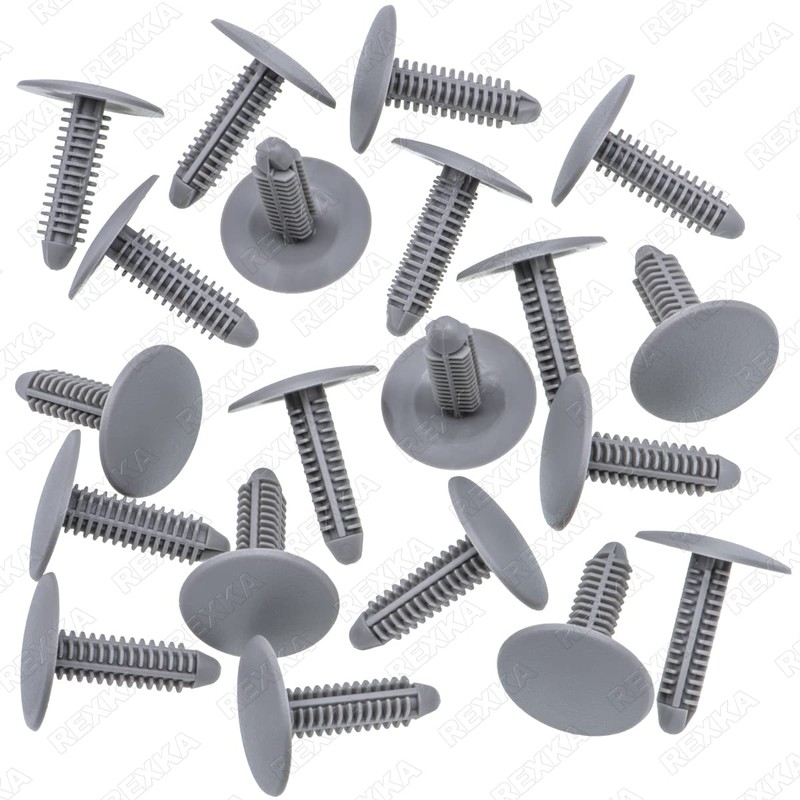 Rexka 20pcs Quarter Headlining Trim Panel Retainer Clips 15006827 Gray