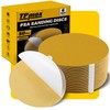 TPmax 6-Inch 220-Grit Gold PSA Sanding Discs, 50 Pack –