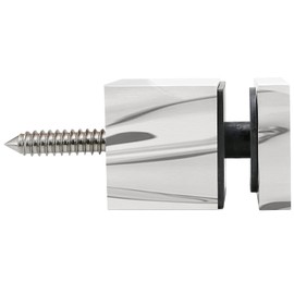 Stainless Steel 316 Grade 2" x 2" Heavy Duty Staircase Glass Railing Square Standoff Base and Cap for Wood Wall Mirror Finish 1 Pcs (SO-050SQ-WO-M Leg Blot)