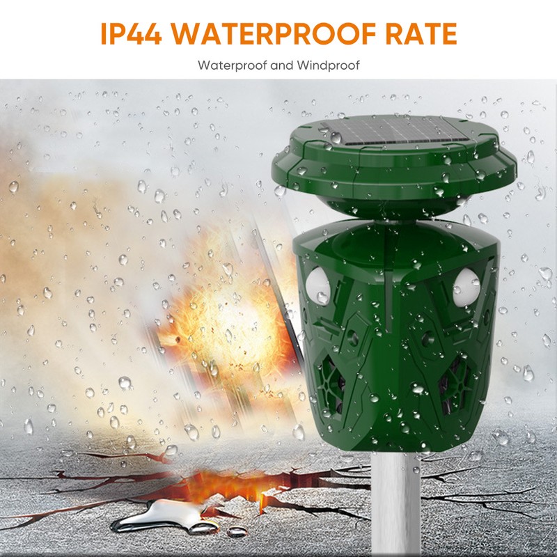 360° Solar Power and USB Charging Waterproof Dog Repellent Ultrasonic