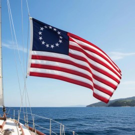 Betsy Ross 5x8 Feet Portable Durable Hanging Aluminum Flagpole Embroidered 13 Star American Polyester Waterproof 250th FlagColor: Betsy Ross Flag 5x8 Ft, Size: 5x8ft
