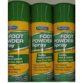 Lot of 6 XTRA CARE CORN STARCH FOOT POWDER SPRAY ODOR CONTROL SOOTHING 3 oz ea