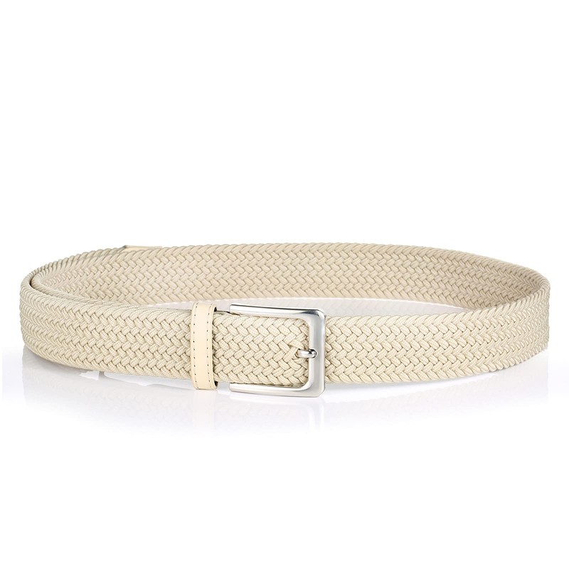 BSLLNEK Elastic Braided Belt, 1 3/8", Woven Stretch Belt for