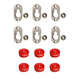 Button Fix Type 1 Flush Bracket Marker Guide Kit Connecting 90 Degree Panels (6X Metal Kits + 6X Marker Guides)