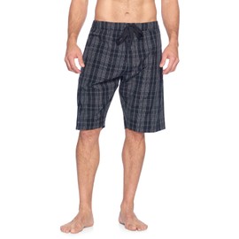 Ashford & Brooks Calzoncillos tipo bóxer para hombre con diseño de cuadros tejidos, Negro/Gris/Blanco - Azul/Borgoña, Large