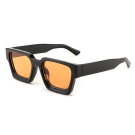 FEISEDY Retro 90s Square Sunglasses for Women Men Trendy Chunky Rectangle Sunglasses UV400 Protection B2385