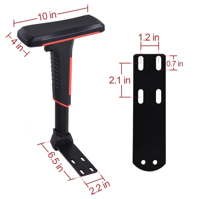 Frassie Height Adjustable Chair Armrest Pair, Gaming Boss Chair Arms