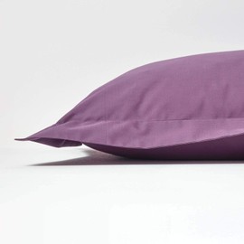 Homescapes - Standard King Size Oxford Pillow Case, 100% Egyptian Cotton Percale 200 Thread Count, Anti-Allergy, Cotton, Grape, King (19 x 36" / 48 x 91 cm)