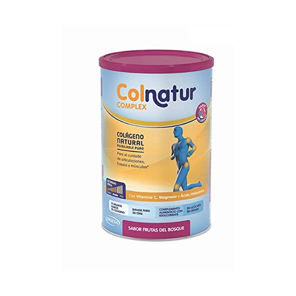 COLNATUR Complex Natural Collagen Wild Berries Flavor 345g/12oz - Spanish - Take Care of Joints, Bones, Muscles and Skin - Maintain Flexibility - Magnesium, Vitamin C and Hyaluronic Acid