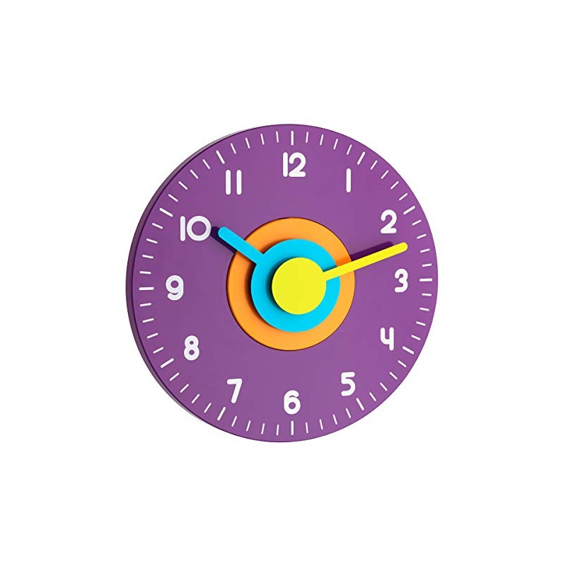 TFA Dostmann 60.3015.11 Children's Wall Clock Silent Sweep Movement Colourful