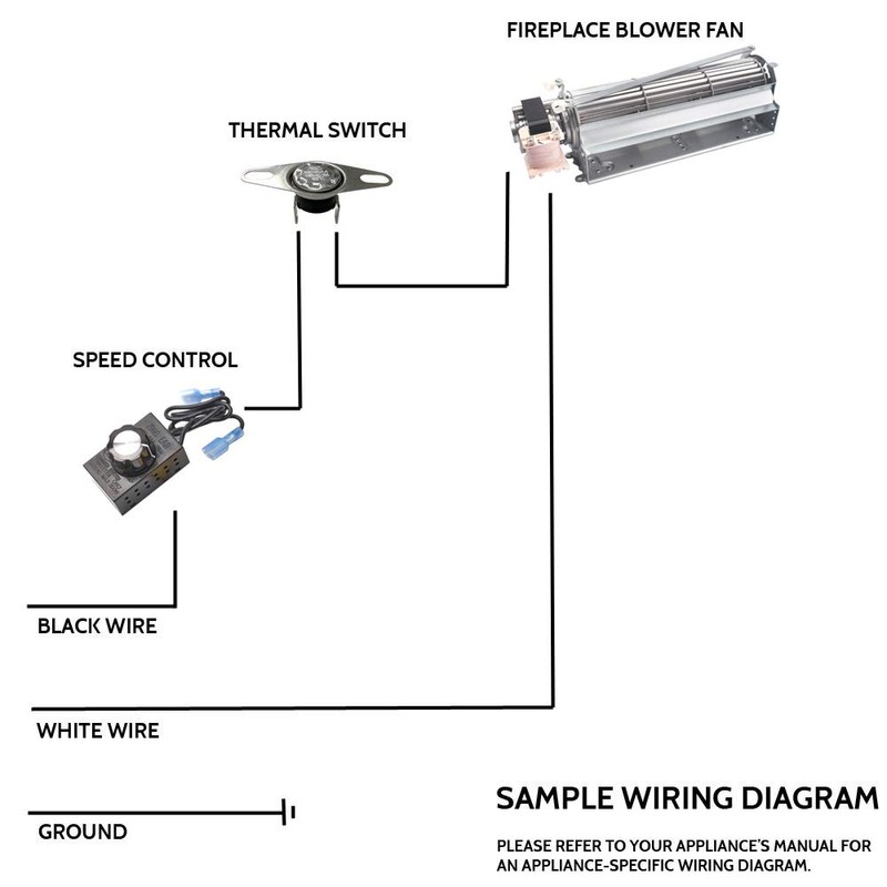 Adviace Rheostat Variable Speed Control for Gas Fireplace Fan, Fan