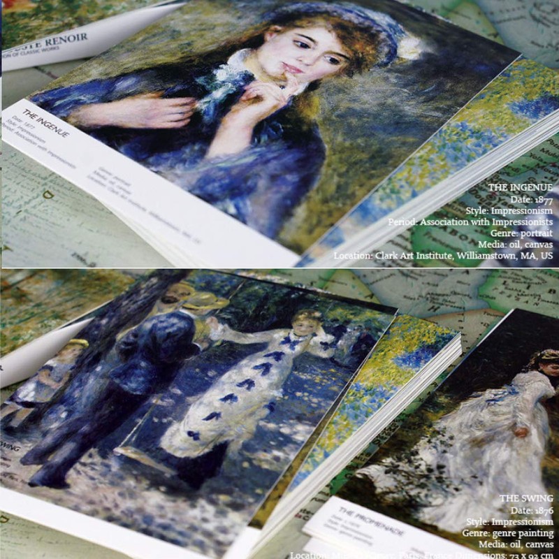 HOSTEESSCHOICE Beautiful Art Postcards set of 30 Pierre Auguste Renoir