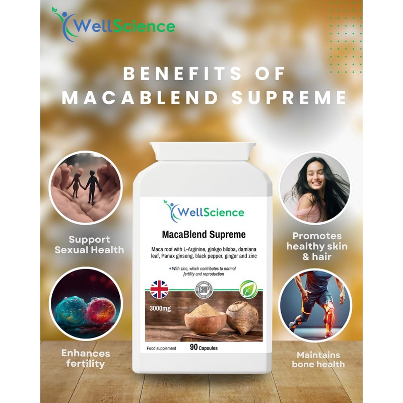 WellScience MacaBlend Supreme - Enhance Vitality, Fertility & Reproductive Health