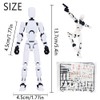 Rugwun Titan 13 Action Figure,Lucky Robot 13 Action Figure,Funny 3D