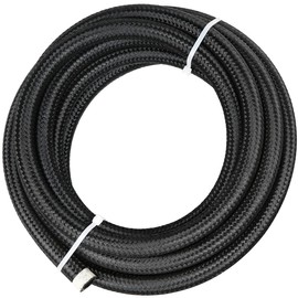 20FT 6AN 3/8" Nylon Stainless Steel Braided CPE Oil Gas Fuel Line Universal
