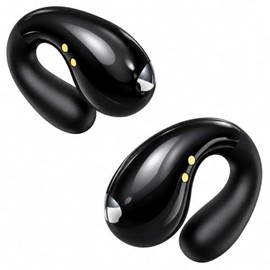 Boytond Auriculares ultra abiertos: cómodos auriculares de conducción ósea con clip, auriculares abiertos sobre la oreja con estructura impermeable pa