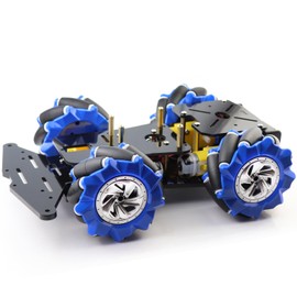 LK COKOINO 4WD Mecanum Wheel Smart Car Robot Chassis for Arduino R3 R4/ Leonardo/Raspberry Pi 5/4B/3B+/3B/2B/1B+ Projects with TT Motor, DIY Robot Building Base Kit for Teens & Adults