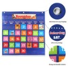 Large Classroom Calendar Pocket Chart with 88 Colorful cards-Durable Nylon