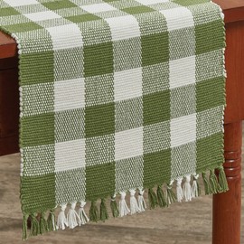 Park Designs Buffalo Check Table Runner - 54''L - Sage