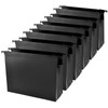 Plastic Extra Capacity Hanging File Folders,6 Pack Letter Size, 4inch