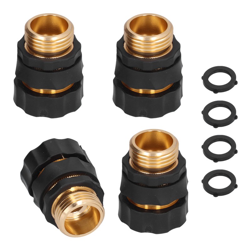 4Pcs Garden Hose Quick Connector Brass High Hardness Durable No