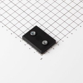 Magna-C® Rubberised Magnet with Internal Thread 43 x 31 x 6.9 mm Ideal for Painted Surfaces