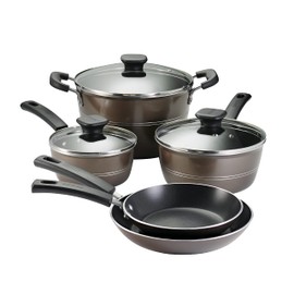 Tramontina Sicilia 8 Pc Aluminum Nonstick Cookware Set - Hazelnut