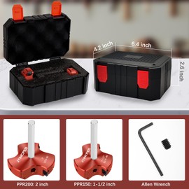 3 Blade PVC Pipe Reamer Kit 1-1/2 inch & 2 Inch,2Pcs Plastic Pipe PVC Reamer Kit Plumbing Tool Socket Saver Fitting Saver for Sch.40 CPVC ABS Socket Hub,with 3/8-Inch Hex Shaft,Fit Standard 1/2" Drill