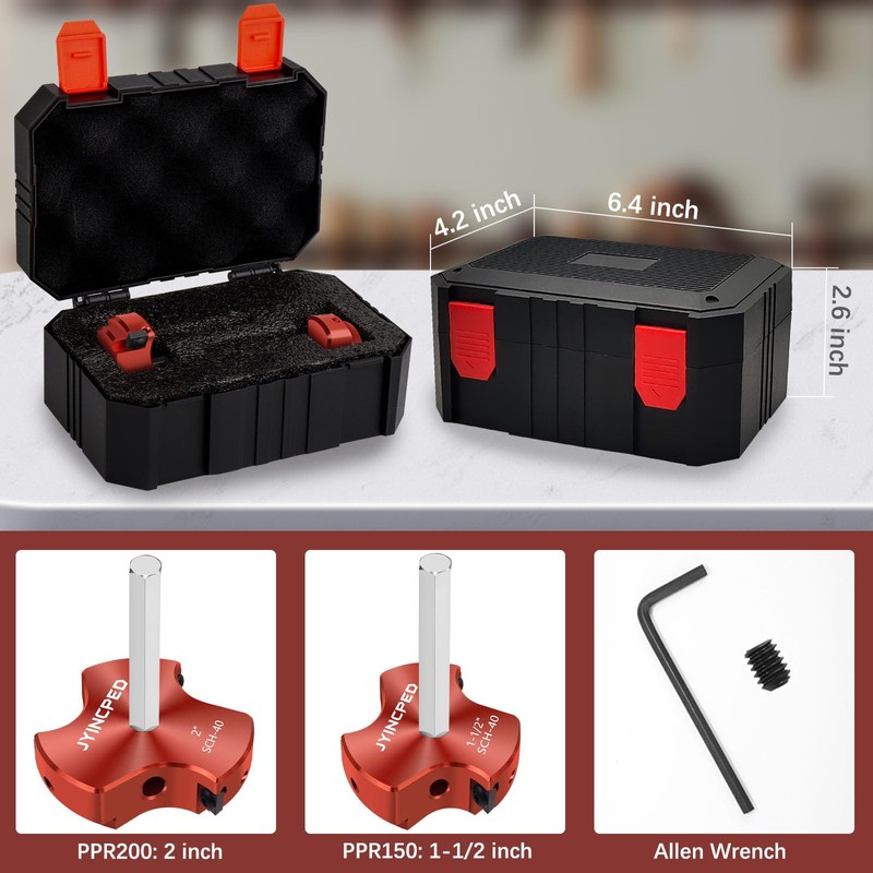 3 Blade PVC Pipe Reamer Kit 1-1/2 inch & 2