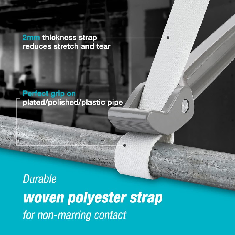 DURATECH Strap Wrench 12" Handle, Adjustable Nylon Strap Pipe Wrenches,