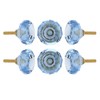 Perilla Home Set of 6 Crystal Knobs Decorative Glass Knobs