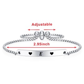 Jzxwan Birthday Valentine's Day Bracelet for Women Love Letter E Gifts for Wife Girlfriend