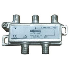 Splitter 5-2300 MHZ 4 Way | Signal Splitter Aerial/Satellite Equipment, 1 X Qty - PROSPL409P