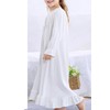 PUFSUNJJ Kids Girls Soft Cotton Nightgown Sleepwear Dress Toddler 3-12
