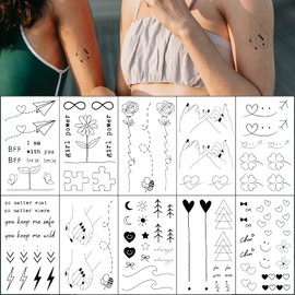 Esland Best Friend Tattoo Stickers, Cute Tattoo Stickers, Bestie Matching Tattoo Stickers