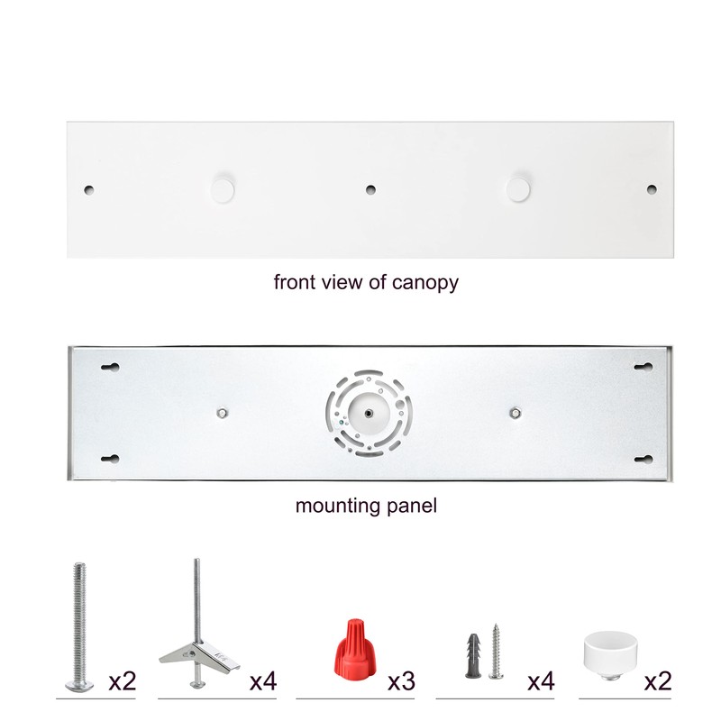 Three Pendant Light Linear Canopy Accessory Light Kit, 26 inch