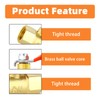 GASHER 6PCS 1/4 Inch Brass Mini Ball Valve Shut Off