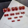 24Pcs Wine Red Press on Toenails for Women Summer Short