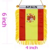 Spain Hanging Flag with Suction Cup 4x6 Inch - Double