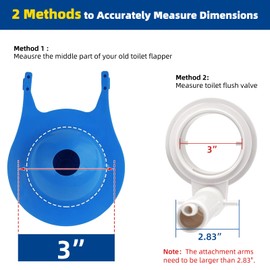 G99788 3-Inch Toilet Flapper Replacement Compatible with Gerber Toilet Part 99-788, iFealClear Rubber Toilet Flapper with Stainless Steel Chain, High Performance, Easy to Install, Blue