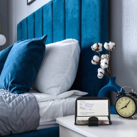 Relaxdays Pill Box 7 4 Compartments Per Day Weekly Pill Box for Travelling Black 3.5 x 19.5 x 13 cm