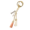 JewelVOX Alphabet Initial Pave 3 Colors Tassel Fringe Keychain Back