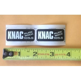 Pure Rock 105.5 KNAC Mini Stickers (2x Per Purchase) Metallica Iron Maiden NEW
