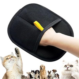 Double sided cat grooming glove - pet grooming gloves - reusable hair remover for cats and dogs - ideal for washing, deshedding, and grooming - Perfect for both dog grooming glove and cat care