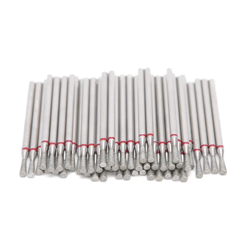 50pcs Inverted Cone Shape Nail Polishing Grinding Head Nail Art