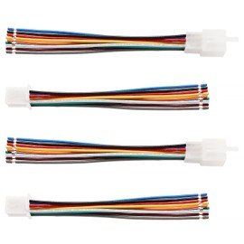 YIXISI 2 Pairs 2.8 mm 9 Pin Automotive Electrical Cable Connector, Male & Female Housing Plug with 140 mm 20 AWG Cable, for Motorcycle, Bicycle, Car, Boat, Nylon