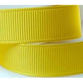 Grosgrain Ribbon; 20mm Wide;Yellow; 23 Meters / 25 Yards - Double Sided