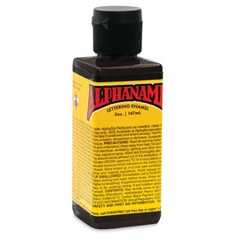Alpha 6 Corporation Alphanamel Enamel Paint, Huge Variety of Colors, Multiple Sizes, Professional Striping/Lettering Paint (McKeag's Black, 5 oz)